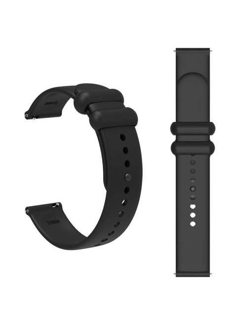 For Garmin Venu 3S / Forerunner 265S Watch Strap 18mm Silicone Replacement Watch Bands - Black