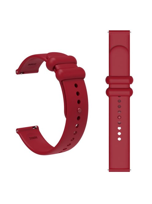 For Garmin Venu 3S / Forerunner 265S Watch Strap 18mm Silicone Replacement Watch Bands - Wine Red