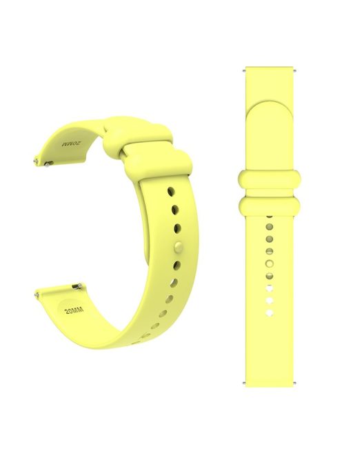 For Garmin Venu 3S / Forerunner 265S Watch Strap 18mm Silicone Replacement Watch Bands - Yellow