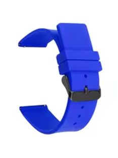   For Garmin Venu 3S / Venu 2S / Mi Watch Strap Replacement 18mm Sports Style Silicone Watchband with Black Buck - Blue