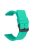 For Garmin Venu 3S / Venu 2S / Mi Watch Strap Replacement 18mm Sports Style Silicone Watchband with Black Buck - Cyan