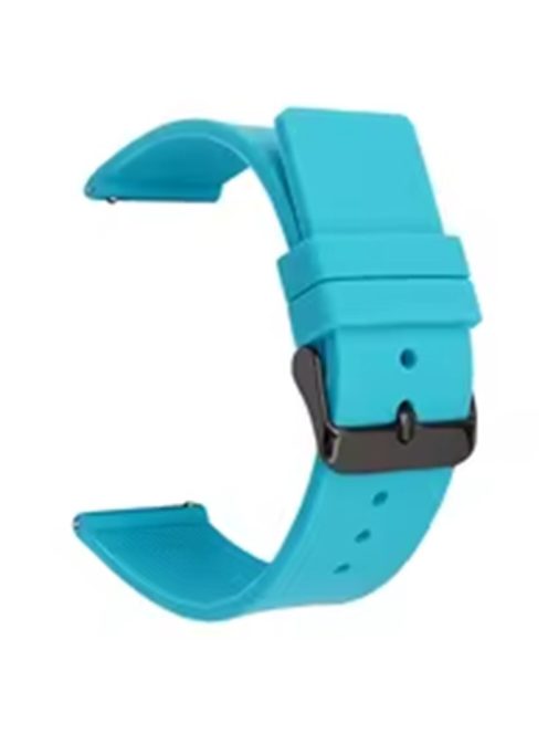 For Garmin Venu 3S / Venu 2S / Mi Watch Strap Replacement 18mm Sports Style Silicone Watchband with Black Buck - Pine Blue