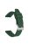 For Garmin Venu 3S / Watch GT 4 41mm Replacement Wrist Band 18mm Fluorubber Watch Strap - Dark Green+Silver Buckle