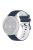 For Garmin Venu2 Plus / Venu Sq / Vivomove Grid Texture Silicone Watch Band 20mm Dual-Color Strap - Navy Blue / White