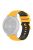 For Garmin Venu2 Plus / Venu Sq / Vivomove Grid Texture Silicone Watch Band 20mm Dual-Color Strap - Yellow / Black