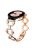 For Garmin Vivoactive 3 / Vivoactive 3 Music / Venu Rhinestones Decor 3 Circles Design Metal Wrist Band 20mm Replacement Watch Strap - Rose Gold