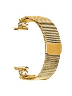   For Garmin Vivoactive 3 Music  /  Vivoactive 3 Milanese Band Flower Stainless Steel Magnetic Mesh Watch Strap - Gold