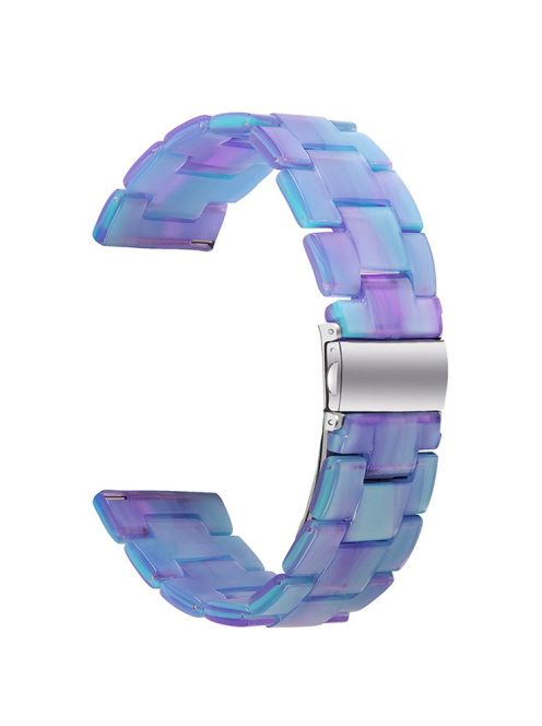 For Garmin Vivoactive 3/Vivoactive 3 Music/Venu Smooth Durable Resin Watch Strap Replacement Wrist Band 20mm - Blue/Purple