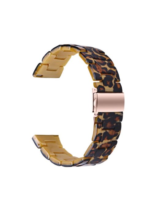 For Garmin Vivoactive 3/Vivoactive 3 Music/Venu Smooth Durable Resin Watch Strap Replacement Wrist Band 20mm - Leopard Print