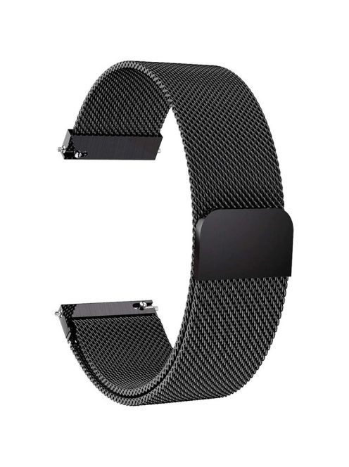 For Garmin Vivoactive 3/Vivoactive 3 Music/Venu Stainless Steel Mesh Milanese Smartwatch Replace Strap Adjustable Wrist Band (20mm) - Black