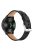 For Garmin Vivoactive 3/Vivomove HR Top-layer Cowhide Leather Silver Buckle Watch Strap 20mm - Black