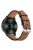 For Garmin Vivoactive 3/Vivomove HR Top-layer Cowhide Leather Silver Buckle Watch Strap 20mm - Dark Brown