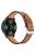 For Garmin Vivoactive 3/Vivomove HR Top-layer Cowhide Leather Silver Buckle Watch Strap 20mm - Light Brown