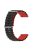 For Garmin Vivoactive 4  /  Garmin Venu 2 Universal 22mm Silicone Watch Strap Wavy Design Double Color Watchband - Black / Red