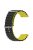 For Garmin Vivoactive 4  /  Garmin Venu 2 Universal 22mm Silicone Watch Strap Wavy Design Double Color Watchband - Black / Yellow