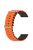 For Garmin Vivoactive 4  /  Garmin Venu 2 Universal 22mm Silicone Watch Strap Wavy Design Double Color Watchband - Orange / Black