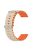 For Garmin Vivoactive 4  /  Garmin Venu 2 Universal 22mm Silicone Watch Strap Wavy Design Double Color Watchband - Starlight / Orange