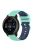 For Garmin Vivoactive 4 / Garmin Forerunner 255 Silicone Watch Band Grid Texture Replacement Watch Strap with Colorful Buckle 22mm - Baby Blue / Dark Blue