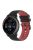 For Garmin Vivoactive 4 / Garmin Forerunner 255 Silicone Watch Band Grid Texture Replacement Watch Strap with Colorful Buckle 22mm - Black / Red