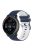 For Garmin Vivoactive 4 / Garmin Forerunner 255 Silicone Watch Band Grid Texture Replacement Watch Strap with Colorful Buckle 22mm - Navy Blue / White