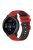 For Garmin Vivoactive 4 / Garmin Forerunner 255 Silicone Watch Band Grid Texture Replacement Watch Strap with Colorful Buckle 22mm - Red / Black