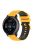 For Garmin Vivoactive 4 / Garmin Forerunner 255 Silicone Watch Band Grid Texture Replacement Watch Strap with Colorful Buckle 22mm - Yellow / Black