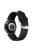 For Garmin Vivoactive 4 Buckle Design Cowhide Genuine Leather Double-sided Textured Watch Band Wrist Strap - Black