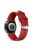 For Garmin Vivoactive 4 Buckle Design Cowhide Genuine Leather Double-sided Textured Watch Band Wrist Strap - Red