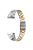 For Garmin Vivoactive 4 Fashion Stainless Steel Wrist Band Ultra-Thin Smartwatch Strap - Silver+Gold