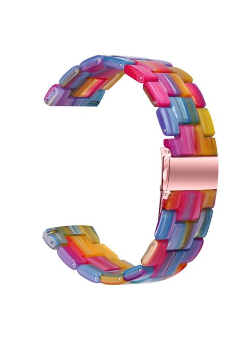 For Garmin Vivoactive 4 Replacement Watch Strap 22mm Waterproof Resin Watch Band - Rainbow