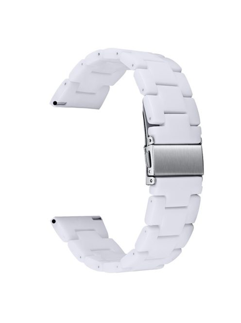 For Garmin Vivoactive 4 Replacement Watch Strap 22mm Waterproof Resin Watch Band - White