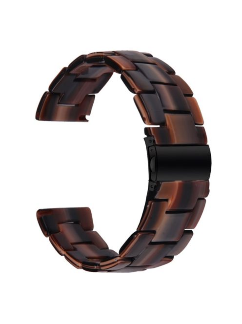 For Garmin Vivoactive 4 Resin Watch Strap 22mm Waterproof Replacement Watch Band - Chocolate