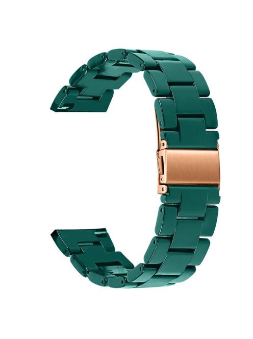 For Garmin Vivoactive 4 Resin Watch Strap 22mm Waterproof Replacement Watch Band - Dark Green