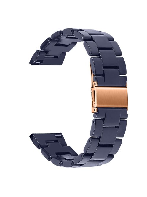 For Garmin Vivoactive 4 Resin Watch Strap 22mm Waterproof Replacement Watch Band - Midnight Blue