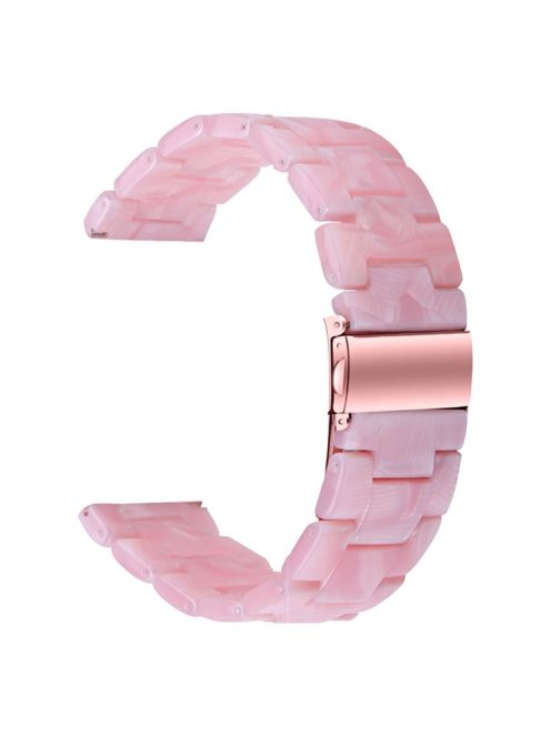 For Garmin Vivoactive 4 Resin Watch Strap 22mm Waterproof Replacement Watch Band - Pearl Pink