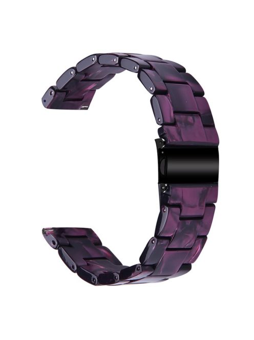 For Garmin Vivoactive 4 Resin Watch Strap 22mm Waterproof Replacement Watch Band - Purple