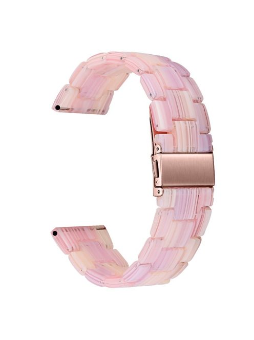 For Garmin Vivoactive 4 Resin Watch Strap 22mm Waterproof Replacement Watch Band - Silk Pink