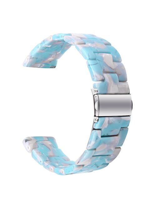 For Garmin Vivoactive 4 Resin Watch Strap 22mm Waterproof Replacement Watch Band - Sky Blue