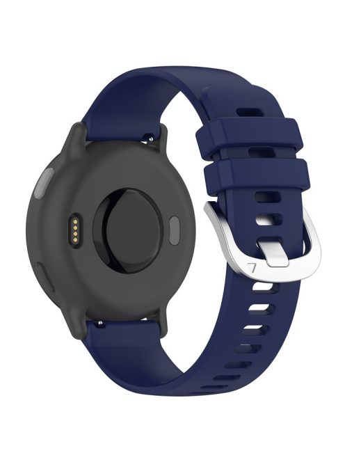 For Garmin vivoactive 5 / GarminActive 5 Watch Band 20mm Silicone Strap with Steel Buckle - Dark Blue