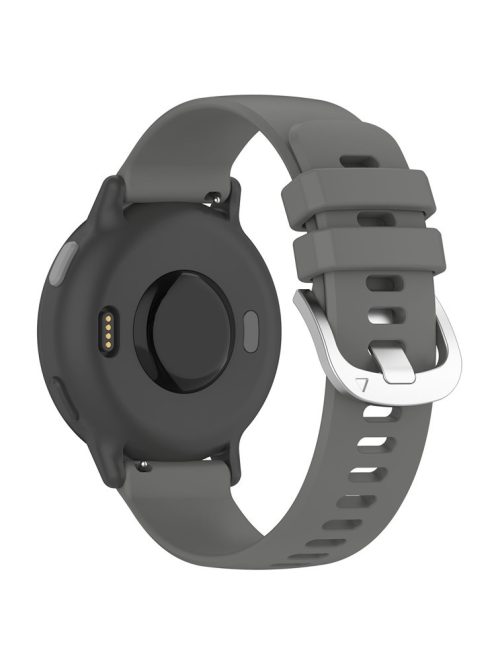 For Garmin vivoactive 5 / GarminActive 5 Watch Band 20mm Silicone Strap with Steel Buckle - Dark Grey