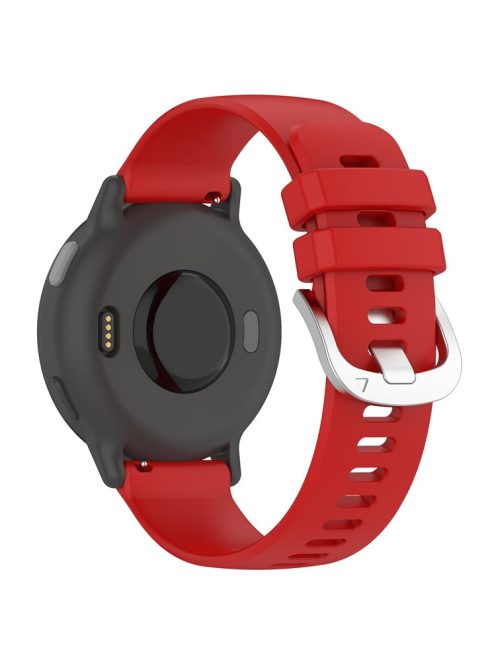 For Garmin vivoactive 5 / GarminActive 5 Watch Band 20mm Silicone Strap with Steel Buckle - Red