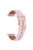 For Garmin vivoactive 5 / Venu 2 Plus / Venu Sq PU Leather Watch Strap Gold Buckle 20mm Watch Band - Pink