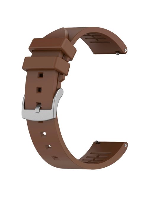 For Garmin vivoactive 5 / Venu 2 Plus Replacement Watch Strap 20mm Fluorubber Wrist Band - Brown