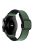 For Garmin vivoactive 5 / Venu 2 Plus Universal 20mm Watch Strap Crazy Horse Texture Leather+Silicone Band - Green