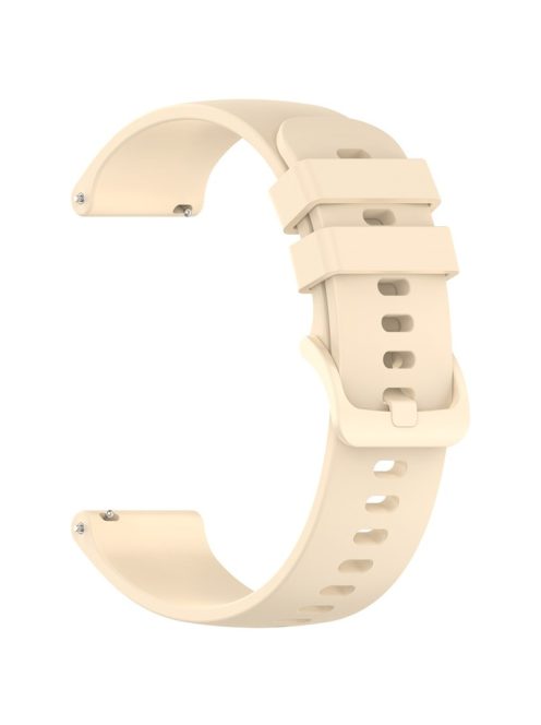 For Garmin vivoactive 5 Silicone Watch Band 20mm Quick Release Replacement Strap - Light Yellow