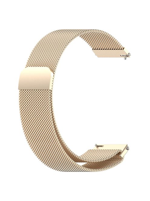 For Garmin Vivoactive HR Magnetic Watch Strap Stainless Steel Milanese Wrist Band - Retro Gold