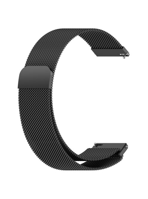 For Garmin Vivoactive HR Magnetic Watch Strap Stainless Steel Milanese Wrist Band, Black