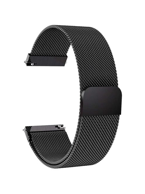 For Garmin Vivoactive/Garmin Vivoactive HR Fashionable Stainless Steel Magnetic Clasp Milanese Mesh Wrist Strap Smart Watch Band (20mm) - Black