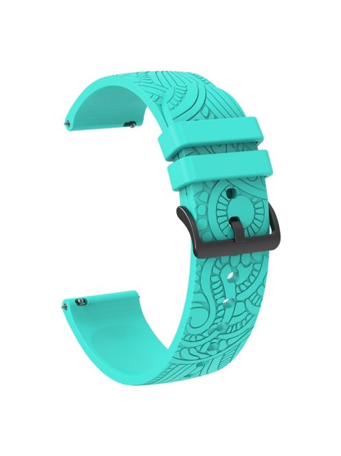 For Garmin Vivomove / Samsung Gear Sport / Pebble 2 / Huawei Watch 2 Patten Silicone Strap 20mm Watchband - Mint Green