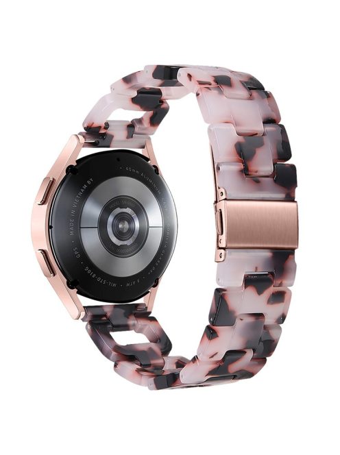 For Garmin Vivomove / Vivomove HR Watch Strap D-Shape Resin Bracelet Watchband - Pink+Black